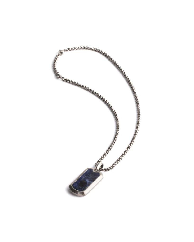 GEMINI BLUE JEREMEJEVITE STONE NECKLACE lifestyle