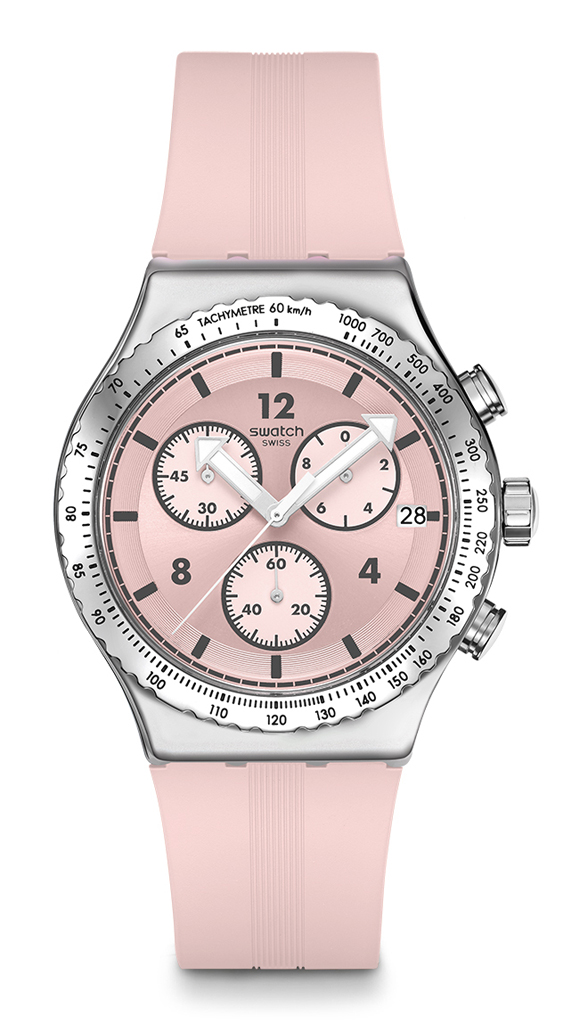 SWATCH POPPINGLY PINK lifestyle